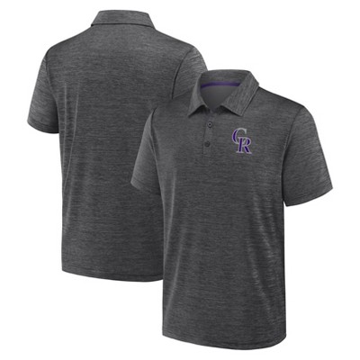 MLB Colorado Rockies Men's Heather Polo T-Shirt - L