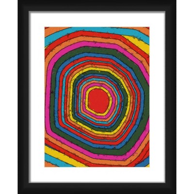 18" x 22" Matted to 2" Fun circle color Picture Framed Black - PTM Images