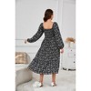 Maternity Women's Long Sleeve Button Front Midi Pregnancy Dress - 3 of 4