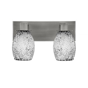 Toltec Lighting Apollo 2 - Light Vanity in  Graphite with 5" Black Fusion Shade - 1 of 1