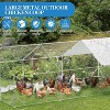 Metal Chicken Coop, 9.8x6.5x6.5 Ft Spire-Roof Poultry Cage with Waterproof and Anti-Ultraviolet Cover for Outside, for Backyard Farm Garden - 4 of 4