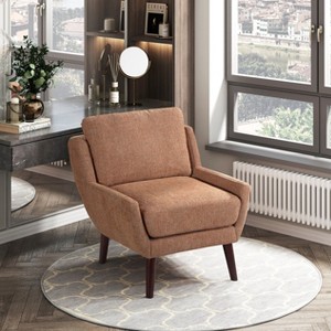 NicBex Modern Accent Chair, Comfy Sofa Chair with Reinforced Solid Wood Legs for Living Room, Bedroom - 1 of 4