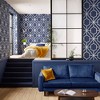 Rinku Navy Blue and Silver Geometric Paste the Wall Wallpaper - 2 of 4