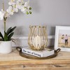Northlight Basket Style Iron Pillar Candle Holder - 9.5" - Gold Finish - 2 of 4