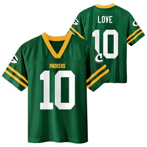 NFL Green Bay Packers Boys' Short Sleeve Jordan Love Jersey - 1 of 3