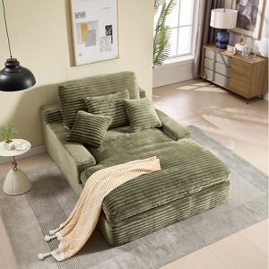 Aukfa Luxury Chenille Sofa With 4 Back Pillows, Versatile Centerpiece for Modern Living & Lasting Comfort for Living Room - 1 of 4