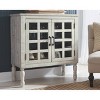 Falkgate Accent Cabinet Whitewash - Signature Design by Ashley: Antique Bronze Pulls, Glass Lattice Doors - 2 of 4