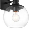 360 Lighting Thompson 12 1/4" High Modern Outdoor Wall Light Fixture Mount Porch House Exterior Set of 2 Weatherproof Black Metal Clear Glass Shade - 3 of 4