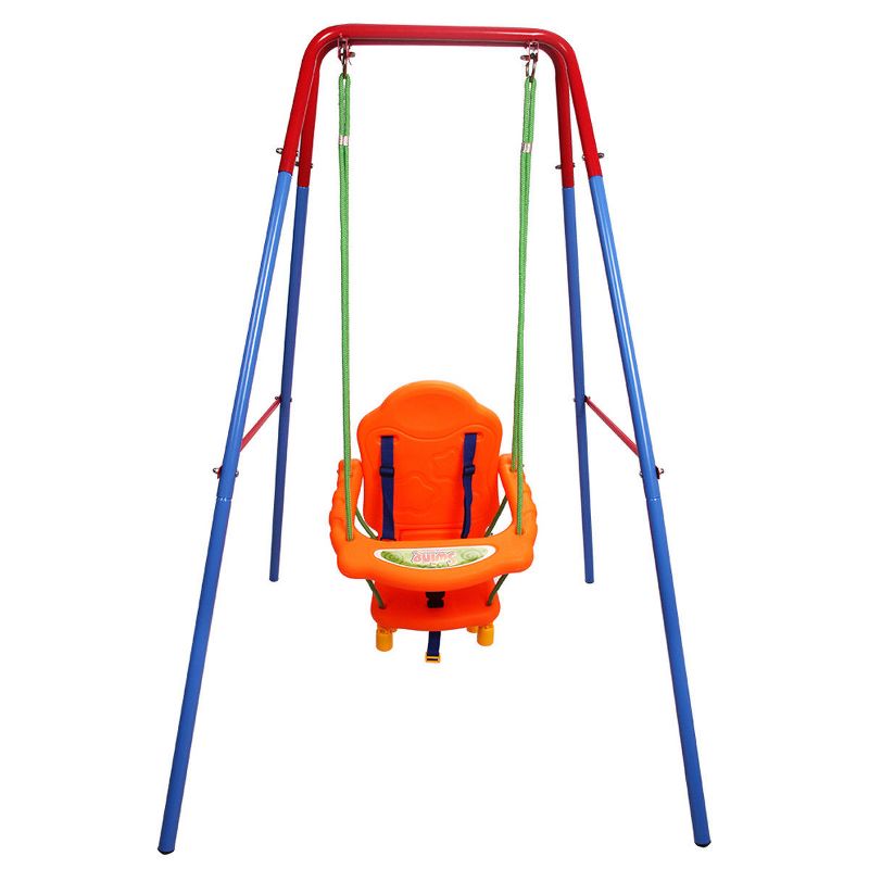 Costway Kids Toddler Children Swing Seat Chair Outdoor For Backyard Playground w/Rope, 2 of 8