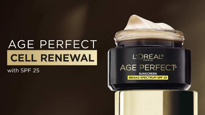 L&#39;Oreal Paris Age Perfect Cell Renewal Anti-Aging Day Moisturizer - SPF 25 - 1.7oz, 2 of 9, play video
