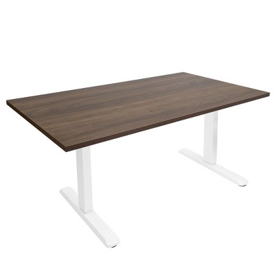 Mount-It! Electric Sit-Stand Desk with Tabletop - White / Adrift