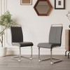 NicBex Patio Dining Chairs Set of 4,PU Faux Leather,Outdoor Chairs with C-shaped Plating Metal Legs,Kitchen Chairs for Dining Room,Patio - 4 of 4