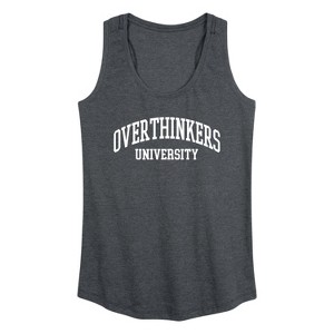 Women's - Instant Message - Overthinkers University Graphic Racerback Tank - 1 of 4