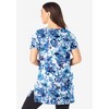 Roaman's Women's Plus Size Ultimate Short Sleeve V Neck Tunic - 3 of 4