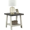 Athens Contemporary Two-Tone Wood Shelf End Table in Weathered Charcoal and Beige - 4 of 4