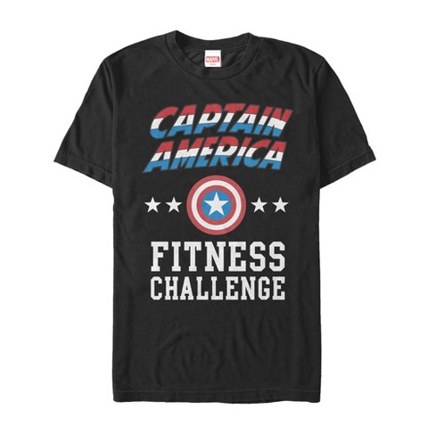 Men s Marvel Captain America Fitness Star T shirt Target