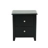 NicBex Contemporary Nightstand 2 Drawers Wooden Side Table with Metal Knobs End Table for Bedroom, Living Room - 2 of 4