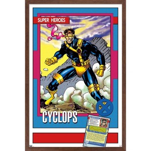 Trends International Marvel Trading Cards - Cyclops Framed Wall Poster Prints - 1 of 4