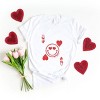 S.W.Smiley Queen of Hearts Distressed - Women's Short Sleeve Graphic T-Shirt - 2 of 4