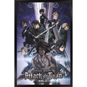 Trends International Attack on Titan: Season 4 - Key Visual 2 Framed Wall Poster Prints - 1 of 4