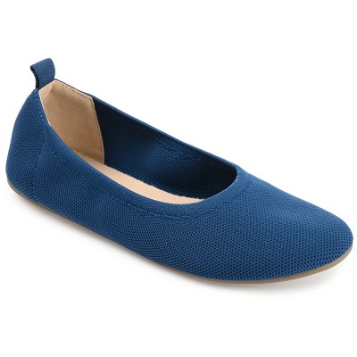 Navy flats wide fashion width