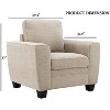 Sapphtopaz Modern Accent Chair with Track Armrest Upholstered Bedroom Chair with Slightly Tapered Leg Soft Single Chair for Living Room, Bedroom - 4 of 4