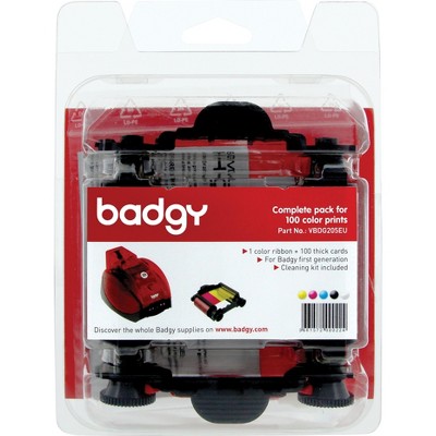 Thick Consumable Kit Badgy1 Printer YMCKO VBDG205EU