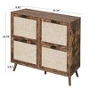 HDZNVF 4 Door Shoe Rack, Freestanding Modern Shoe Storage Cabinet, for Entryway, Brown - 4 of 4
