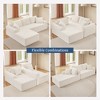 103" Corduroy Upholstered Modular L-Shape Sectional Sofa with Right-Facing Chaise, No-Assembly Couch - 3 of 4