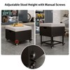 Famapy Adjustable Rolling Tool Stool Shop Stool Step Stool with Storage Drawer - Gray Cushion, Black Frame - 4 of 4
