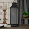 Northlight LED Lighted Flickering Lantern - 19" - Warm White Lights - Black - 2 of 4