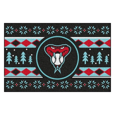 MLB Arizona Diamondbacks 19"x30" Snake Logo Holiday Sweater Rug