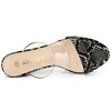 Allegra K Women's Snake Print Block Heel Snakeskin Heels Slide Sandals - 4 of 4