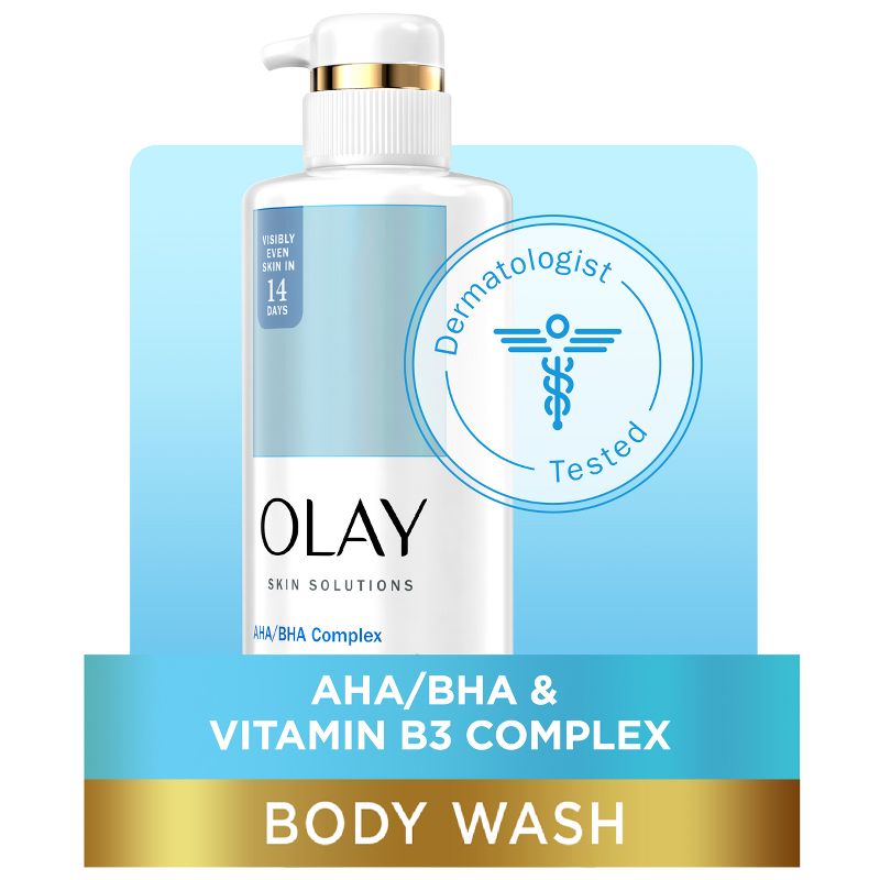 Olay Skin Solutions Body Wash with AHA/BHA Complex - 17.9 fl oz, 3 of 12