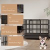 42.5 Inches Folding Dog Crate with Wheels, Large Heavy Duty Metal Dog Kennel - 4 of 4