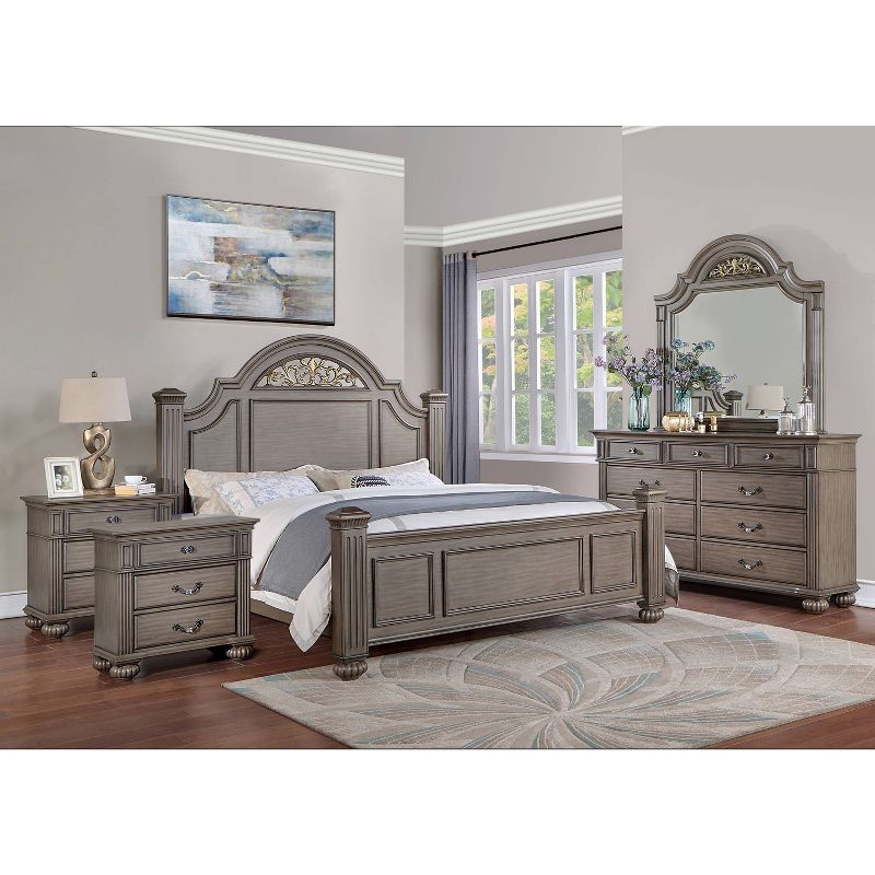 5pc Pennings Traditional Bedroom Set Gray - HOMES: Inside + Out, 2 of 25