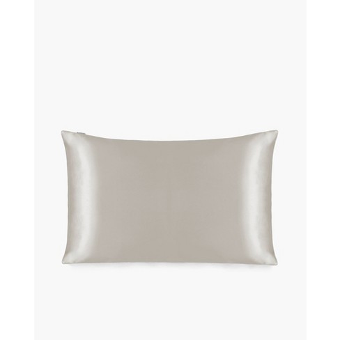 Mommesilk 22 Momme Silk Pillowcases Zippered - Silver Gray, Queen : Target