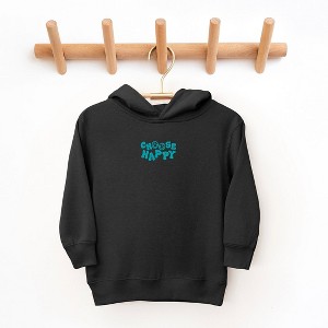 The Juniper Shop Embroidered Choose Happy Smiley Face Toddler Graphic Hoodie - 1 of 3