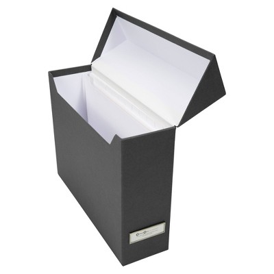 Lovisa File Box with 12 Files Dark Gray - Bigso Box of Sweden