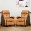 Set of 2 Florina Modern Upholstery Genuine Leather Recliner with Nailhead Trim for Living Room and Bedroom  | ARTFUL LIVING DESIGN - 2 of 4
