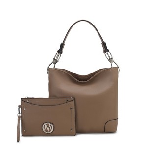MKF Collection Viviana Vegan Leather Hobo Bag with Matching Wristlet by Mia K - 1 of 4
