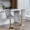 Ridstar Set of 2 Modern Swivel Counter Bar Stools For Home Bars & Kitchen Islands-Gray - 4 of 4
