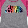 Barbie Barbie 3D Logo  - Athletic Heather/Fuchsia - 3T - 2 of 3
