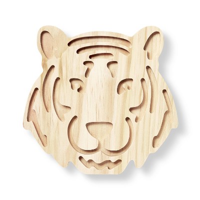 Freestanding Wood Tiger Face - Mondo Llama™