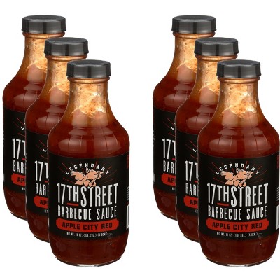 17th Street Barbecue Apple City Red Sauce - Case of 6 - 18 OZ