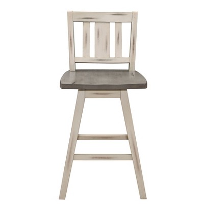 NicBex Dining Chairs Set of 2 Counter Height Chairs 360-degree Swivel Chair Solid Rubberwood for Kitchen
