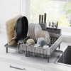 Expandable Dish Drying Rack, Stainless Steel Dish Dryer with Rotatable Spout, Utensil/Cup/Cutting Board Holder, Adjustable Drainage - 2 of 4
