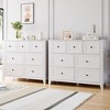 Whizmax 7-Drawer Farmhouse Dresser - Tall Wood Storage Organizer with Deep Drawers & Gold Handles, for Bedroom, Closet - 3 of 4