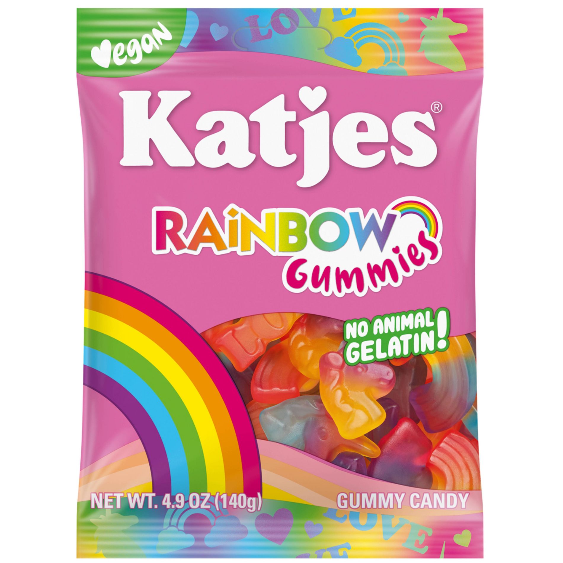 Katjes Rainbow Gummy Candy - 4.9oz