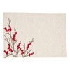 Saro Lifestyle Embroidered Berry Table Mats & Napkins 8 pcs Set (4 Placemats, 4 Napkins) - 2 of 4